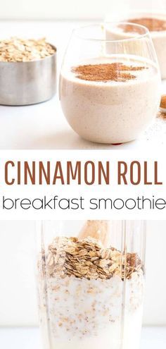 Breakfast And Brunch, Cinnamon Roll Breakfast, Snack Sani, Menu Sarapan Sehat, Resep Smoothie, Cinnamon Breakfast, I Heart Naptime, Breakfast Smoothie Recipes, Smoothie Drink Recipes