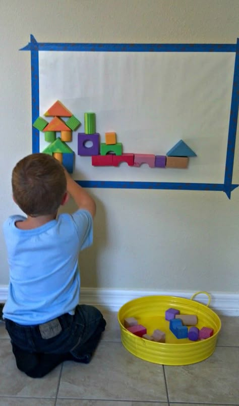 I do my best to offer my children a variety of options to facilitate their play, for example, we have six different kinds of blocks, each wi... Block Building Ideas, Blocks Preschool, Block Building, Toddler Classroom, Creative Curriculum, Foam Blocks, Toddler Play, Toddler Fun, Building Ideas