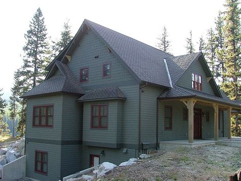 Left Photo, 053H-0072 7 In Cedar Impressions Exterior, 7 In Cedar Impressions In Bone Exterior, Blue Home Exterior Colors, Dark Green Farmhouse Exterior, Modern Exterior Colors, Dark Green Siding House, Emerald Green House Exterior, Exterior House Colors Dark, Green Exterior House Colors Farmhouse