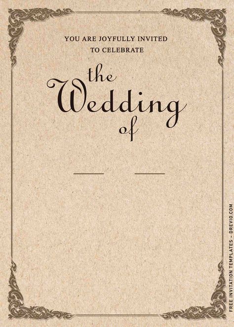 Get 8+ Classic Vintage Wedding Invitation Templates Vintage styles have been influenced in many aspect, from City Building to what’s considered to be the most loved wedding concept for 2021. Setting up any events might be a difficult task if you ... Classic Vintage Wedding, Royal Wedding Invitation, Wedding Card Frames, Vintage Template, Wedding Invitation Background, Wedding Concept, Digital Invitations Wedding, Classic Invitation, Vintage Wedding Theme