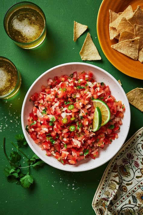 Simple and Classic Pico De Gallo • Olive Mango Latin Food Photography, Mexican Salsa, Restaurant Photography, Balsamic Chicken, Mango Recipes, Fresh Salsa, Latin Food, Salsa Recipe, Roasted Tomatoes