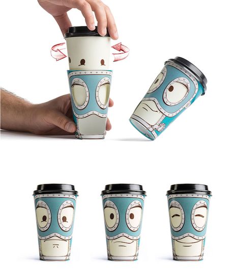 gawatt-4 – Fubiz™ Paper Cup Design, Clever Packaging, Coffee Shop Branding, Drinks Packaging Design, Paper Coffee Cup, Cool Packaging, Branding Design Packaging, Coffee Cup Design, Creative Coffee