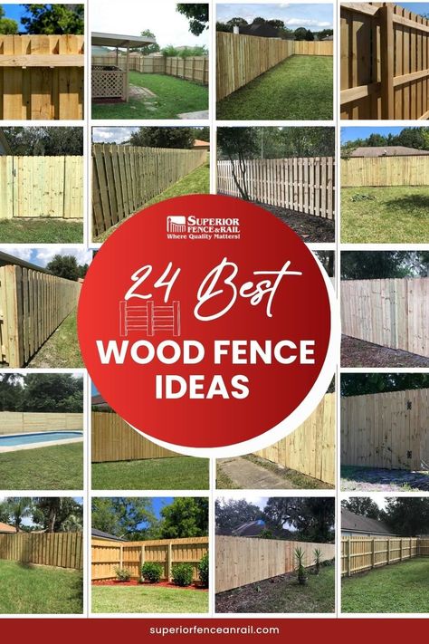 Discover the epitome of charm with our compilation of '24 Best Wood Fence Ideas.' From timeless designs to rustic allure, explore a diverse array that resonates with your style. Redefine your outdoor space with these handpicked wood fence inspirations, marrying functionality and aesthetics seamlessly. Transform your surroundings effortlessly! Easy Wood Fence Ideas, Wooden Fence Styles, Plywood Fence Ideas, 4 Ft Fence Ideas Yards Wood, Low Wood Fence, Different Fence Styles, Fence Styles Wood, Fence Wall Design Ideas, Wood Fence Styles