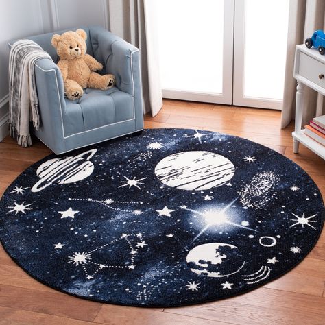 Space Themed Bedroom, Space Themed Room, Dark Blue Rug, Space Themed Nursery, Baby Boy Room Nursery, Baby Rugs, Space Baby, Space Nursery, Childrens Rugs