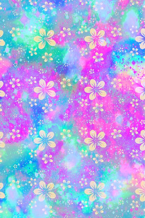 Rainbow Floral Wallpaper, Unicorn Wallpaper Cute Rainbow, Rainforest Wallpaper, Rainforest Flowers, Galaxy Flowers, Printing Workshop, Eclectic Wallpaper, Flowers Glitter, Glitter Phone Wallpaper