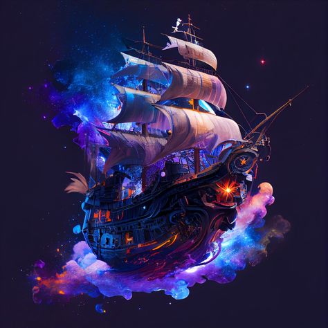 Magic Ship Fantasy Art, Flying Ship Fantasy Art, Flying Pirate Ship, Fantasy Pirate Ship, Pirate Ship Drawing, Pirate Ship Tattoos, Pirate Ship Art, Flying Ship, Pirate Boats