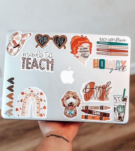 Teacher in the Burbs shared a post on Instagram: "Is there really such a thing as too many stickers?? Asking for a friend…😏 // You can shop my stickers by clicking on the link in my bio OR visiting my Etsy shop!! http://liketk.it/3iUTl @liketoknow.it #liketkit #LTKsalealert #LTKunder50 #LTKteacher • #teacherintheburbs #teacherstickers #stickershops #etsystickershop #etsystickershop #stickershopowner #firstyearteacher #teacherlaptop #laptopstickers #laptopsticker #teachersofinstagram #... Teacher Laptop Stickers, Teacher Instagram Bio, Cozy Classroom, Many Stickers, Teacher Wish List, Teaching Classroom Decor, Future Job, Cute Fall Wallpaper, Teacher Stickers