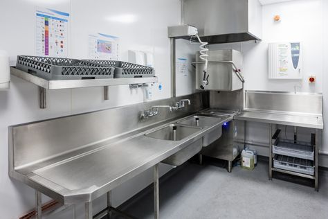 Dirties area Restaurant Washing Area, Washing Area Ideas, Washing Area, Restaurant Kitchen Equipment, Restaurant Kitchen Design, Commercial Kitchen Design, Cloud Kitchen, Bakery Design Interior, Bakery Kitchen