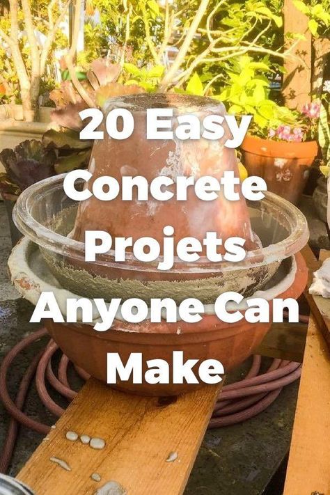 Who knew you could make beautiful home decor from concrete? And these are SO easy! #diyhomedecor #concrete #diy Diy Concrete Projects Crafts, Diy Concrete Statue, Making Cement Pots, Concrete Crafts Diy Cement Planters, Cement Projects Diy, Diy Concrete Crafts, Cement Art Concrete Projects, Concrete Crafts Ideas, Concrete Bowls Diy