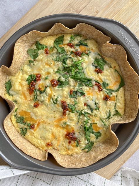 The Best Tortilla Quiche Eggs On A Tortilla, Tortilla Quiche Bake Air Fryer, Tortilla Shell Quiche, Tortilla Crust Quiche, Quiche With Tortilla Crust, Air Fryer Tortilla Quiche, Tortilla Quiche Bake With Cottage Cheese, Tortilla Quiche Bake, Quiche Flavors