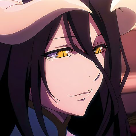 Albedo Overlord, Yellow Eyes, Anime Character, Yellow, Hair, Anime, White, Black