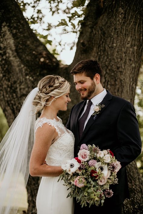 Bridal Hair Updo With Veil, Romantic Glam Wedding, Wedding Hair Updo With Veil, Glam Wedding Ideas, Bridal Updo With Veil, Bride Hairstyles With Veil, Bride Hairstyles Updo, Illusion Neckline Wedding Dress, Rustic Glam Wedding