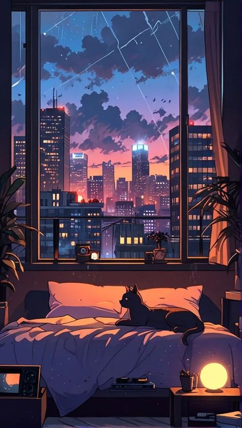 Lofi anime wallpaper 4k Check more at https://blogdoarmindo.com.br/lofi-anime-wallpaper-4k-10/ Lofi Chill Wallpaper, Lo-fi Wallpaper, Lofi Art, Chill Wallpaper, Lo-fi Aesthetic, Scene Wallpaper, Arte 8 Bits, Dreamy Artwork, Witchy Wallpaper