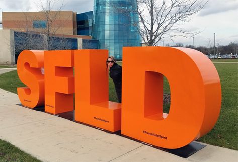 Giant Selfie Letters and Numbers Signs | Signs by Crannie Big Letters Decoration, Logo Installation, Letter Standee, Monument Signage, Business Signs Outdoor, Giant Letters, Sign Letters, Entry Signs, Free Standing Letters