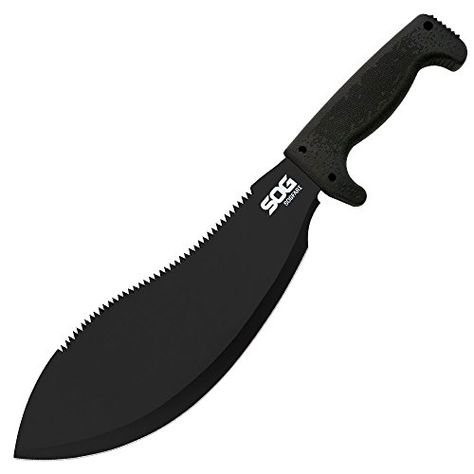 SOG SOGfari Bolo Machete MC10N  Hardcased Black 12 Blade w Saw Back Rubber Handle Nylon Sheath * See this great product.(It is Amazon affiliate link) #inspiration Fishing Tips, Amazon Affiliate, Home Improvement, Fish, Black