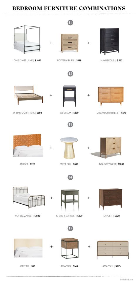 Mixing It Up: 15 Bedroom Furniture Pairings That Work Mixed Material Bedroom, Mix And Match Nightstand And Dresser, Mix Match Nightstand And Dresser, Mixed Match Bedroom Furniture, Mix Matching Bedroom Furniture, Mismatch Bedroom Furniture Dressers, Bedroom Mix And Match Furniture, Mismatching Bedroom Furniture, How To Mix Match Bedroom Furniture