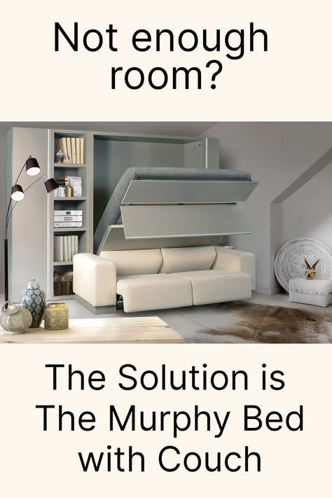 The versatile 'Murphy Bed with Couch.' Maximize your space, match your style, and fit your budget. Explore more in our detailed guide! Murphy Bed With Couch, Hide A Bed Couch, Murphey Bed, Murphy Bed Office, Murphy Bed Couch, Murphy Bed With Sofa, Murphy Bed Sofa, Beautiful Bed Designs, Sofa Bed For Small Spaces