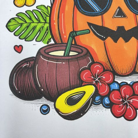 This pumpkin still want summer 🤭. This page is from the "Summerween" coloring book by @leonyhappybook, available on Amazon. Link in bio! 👉 Don’t miss out—order your copy of Summerween today! 💚 Remember to post with #leonyhappybook so we can see your completed pages. #summerween #halloween #funnyhalloween #spookycute #coloringbook #coloringbookforadults #lovecoloringbooks #coloringwithleony #leonyhappybook Amazon Link, Halloween Funny, Coloring Books, Link In Bio, Halloween, Quick Saves, Color