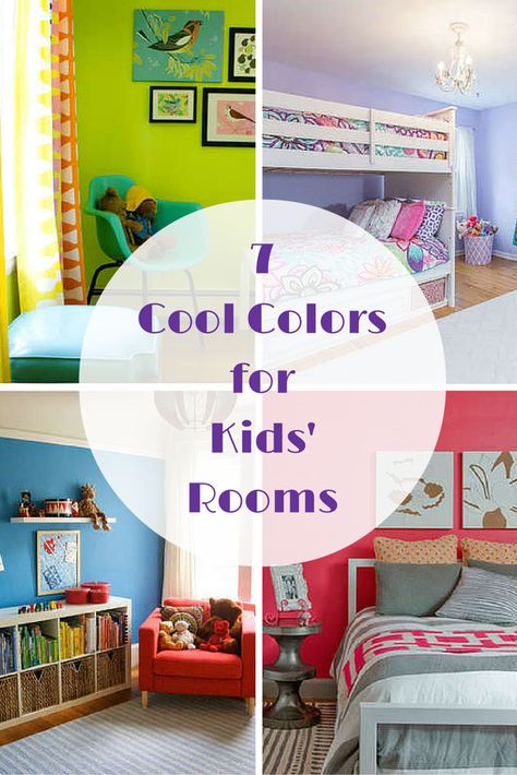 Think outside of pink or blue when painting a kids' room. There are a rainbow of bold and beautiful colors that will inspire and excite them to be in their own space. Kids Bedroom Colors, Kids Bedroom Wall Color, Boys Bedroom Paint Ideas, Bright Kids Bedroom, Kids Room Colors, Rainbow Boys Room, Kids Bedroom Paint Colors, Kids Room Paint Colors, Kids Bedroom Paint