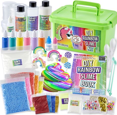 Slime Making Kit, Frozen Bedroom, Slime Kits, Clear Glue Slime, Slime Making, Rainbow Slime, Slime No Glue, Cloud Slime, Birthday Things