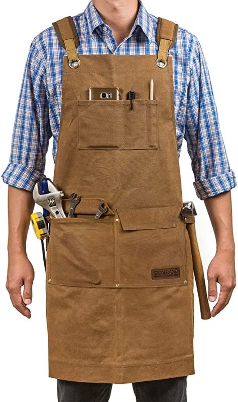 Workshop Apron, Pocket Cross, Woodworking Apron, Apron For Men, Art Apron, Tool Apron, Canvas Apron, Diy Apron, Work Apron