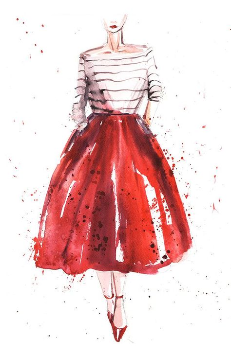 Watercolor Fashion Sketch, Watercolor Fashion Illustration, Fashion Design Inspiration, Fashion Illustration Watercolor, Watercolor Dress, Fashion Sketches Dresses, Watercolor Fashion, Fashion Drawing Dresses, Sketches Dresses