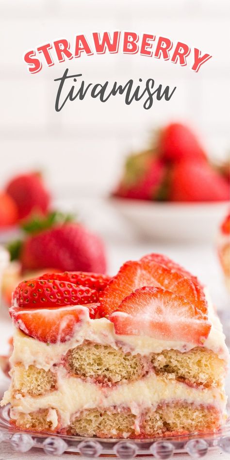 Fun Strawberry Desserts, Strawberry Champagne Tiramisu, Easy Strawberry Tiramisu Recipe, Tiramisu Recipe Strawberry, Fancy Strawberry Desserts, Summer Desserts Strawberry, Strawberry Tiramisu Mascarpone, Recipes Using Strawberry Puree, Recipes With Strawberry Puree