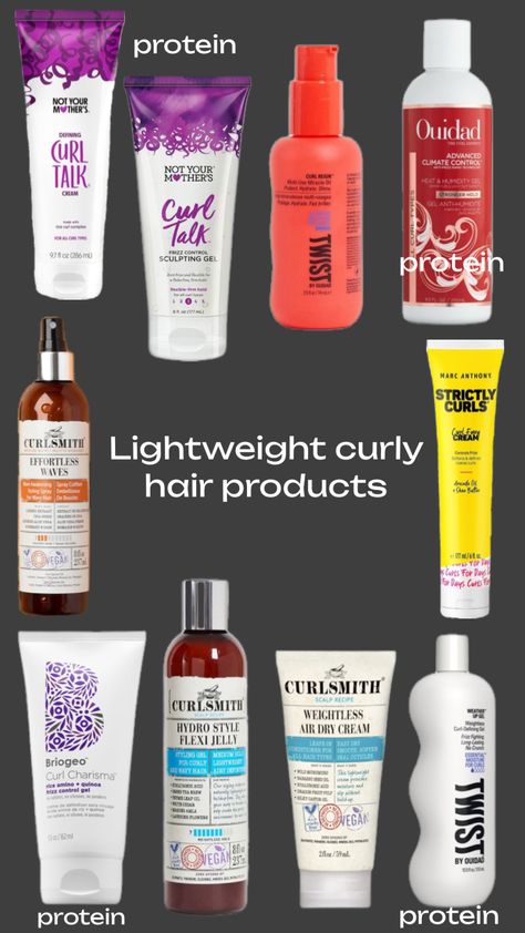 This is based on my research. please correct me if im wrong🤍 Color Safe Curly Hair Products, Lightweight Curly Hair Products, 3a Curly Hair Products, Curly Hair Essentials, Curly Products, 3a Curly Hair, Hair Products For Curly Hair, Wavy And Curly Hair, 3a Hair