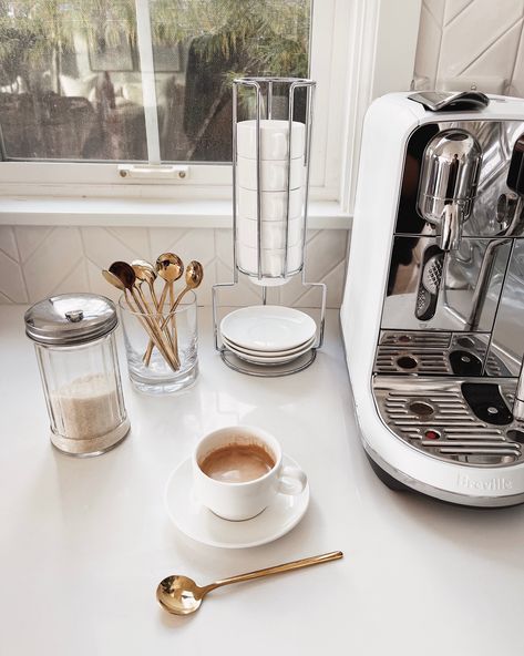 Nespresso Creatista Plus, Creatista Plus, Nespresso Creatista, Kitchen Counter Styling, Boho Mid Century Modern, Coffee Bar Ideas, Diy Coffee Bar, Home Coffee Bar, Amazon Decor