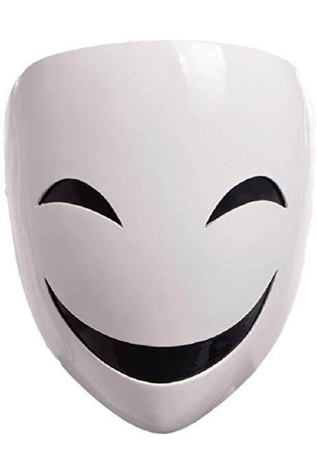 Smile Mask Art, Smile Mask Anime, White Mask Design, Cool Masks Designs Ideas, White Mask Halloween, Mascara Halloween, Laughing Mask, Smiling Mask, Smile Mask