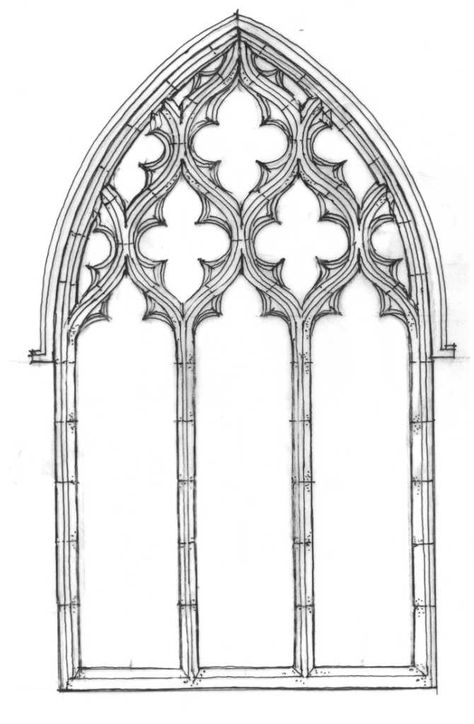 Gothic Arches, How do I create them please? Characteristics List, Gothic Architecture Drawing, Window Sketch, Gothic Window, Gothic Windows, Window Drawing, Gothic Buildings, Výtvarné Reference, Cathedral Architecture