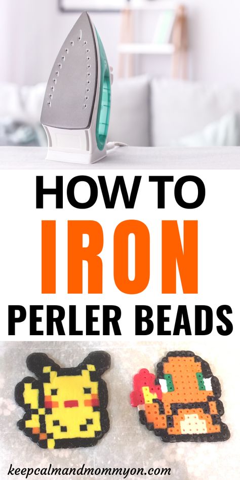 Ironing Perler Beads, How To Fuse Perler Beads, Perler Beads How To, Fusible Beads Pattern, How To Make Perler Beads Flat, Peeler Bead Storage, Pear Beads Ideas, How To Melt Perler Beads With An Iron, Mini Fuse Beads Ideas