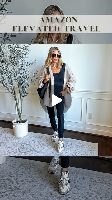 Kate Rose on Instagram: "LIKE this post & comment SHOP NOW and I’ll send you a message with details for this elevated travel outfit from Amazon!

My favorite joggers paired with my favorite seamless bodysuit layered with a chunky cardigan makes the perfect airport outfit!

@pumiey.us #traveloutfits #elevatedcasual
#casualoutfitideas #airportoutfit elevated casual outfit idea, spring outfit idea, petite outfits, travel outfit idea, Pinterest outfit @ggradualsports" Amazon Joggers, Simple Fall Dresses, Elevated Casual Outfit, Outfit From Amazon, High Waisted Joggers, Air Port Outfit, Casual Outfit Idea, Spring Outfit Idea, Amazon Fashion Finds