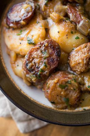 A Cozy One-Pan Wonder: Saucy Hungarian Red Potato Goulash, Like A Warm Blanky For The Soul Potato Goulash, Red Potato, Sausage Dishes, Paprika Chicken, Hungarian Recipes, Goulash, European Food, Smoked Sausage, Rigatoni