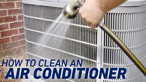 Air Conditioner Cleaning Diy, Outdoor Ac Unit, Air Conditioner Maintenance, Easy Diy Home Projects, Clean Air Conditioner, Air Conditioner Units, Air Conditioning Unit, Garden Containers, Ac Units