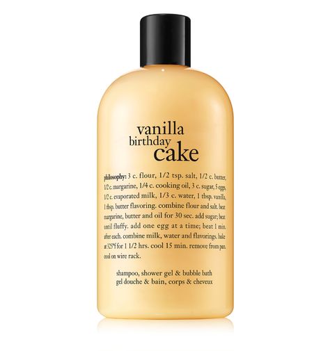 vanilla birthday cake shampoo, shower gel & bubble bath Philosophy Vanilla, Philosophy Shower Gel, Vanilla Birthday Cake, Coconut Frosting, Bath Gel, Birthday Party Cake, Maquillaje Natural, Bubble Bath, Smell Good