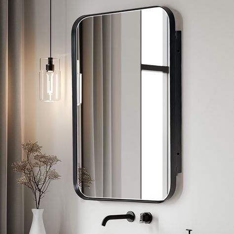 The Medicine Cabinet is perfect for bathrooms requiring a matching set of mirror! Bathrooms With Double Sinks, Black Medicine Cabinet, Framed Medicine Cabinet, Bathroom Floor Storage Cabinet, Bathroom Floor Storage, Recessed Medicine Cabinet, Floor Bathroom, Bathroom Wall Cabinets, Tempered Glass Shelves