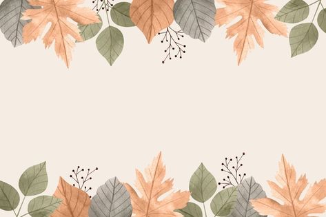 Fall Presentation Background, Fall Powerpoint Backgrounds, Background For Google, Fall Background Images, Fall Computer Backgrounds, Fall Desktop Backgrounds, Autumn Leaves Background, Watercolor Autumn Leaves, Thanksgiving Background