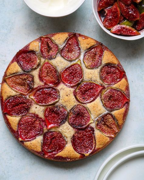 Vic Theng|Food Photographer on Instagram: “Ottolenghi’s Fig, Yoghurt & Almond Cake with Extra Figs - Swipe left for recipe 👉🏼, or find it on the Ottolenghi website. When life gives…” Otto Lenghi, Fig Dessert, Fig Bread, Yotam Ottolenghi Recipes, Fig Jam Recipe, Fig Tart, Ottolenghi Recipes, Brunch Cake, Fig Cake