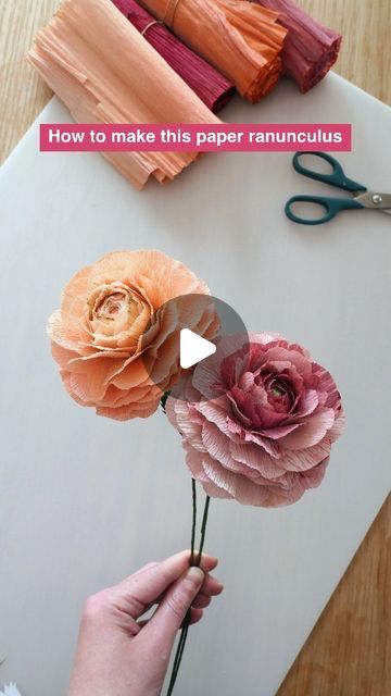 Crepe Paper Flowers Wedding Decoration, Crepe Paper Flower Templates Free Printable, Colorful Paper Flowers, Crete Paper Flowers, Pink Paper Flowers Diy, Flower Pinata Diy, How To Paper Flowers, How To Make Crepe Paper Flowers, Paper Wisteria Diy