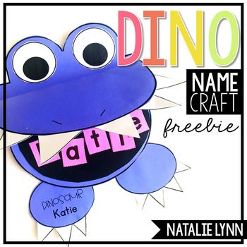 Dinosaur Name Craft, Natalie Lynn, Interactive Writing Notebook, Dinosaur Name, Teacher Door Signs, Name Practice, Simple Subject, Name Crafts, Toddler Classroom