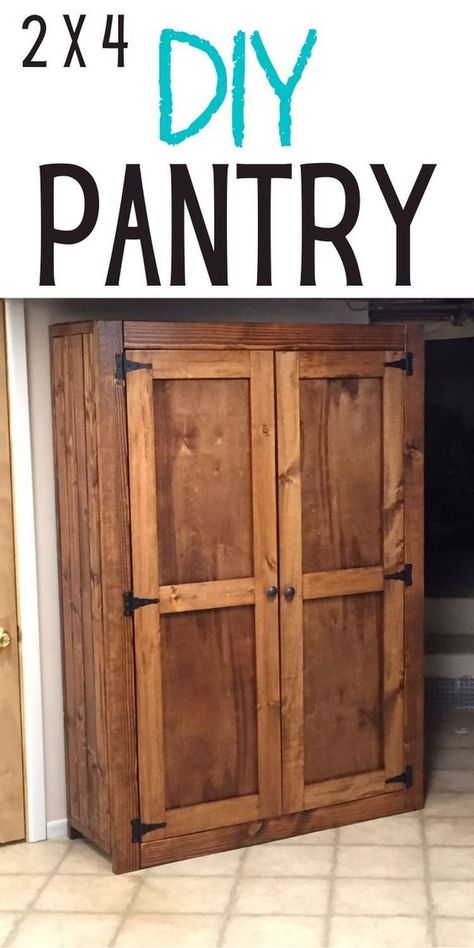 Pantry Cupboard Ideas, Diy Pantry Cabinet, Stand Alone Pantry, Home Maintenance Tips, Cupboard Ideas, Built In Pantry, Pantry Cupboard, Diy Pantry, Diy Storage Cabinets