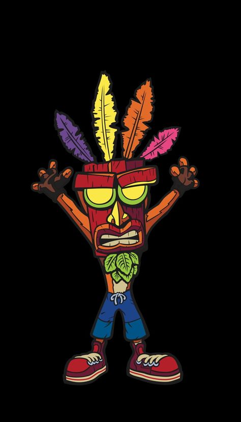 Ooga booga! Ooga Booga Tattoo, Crash Bandicoot Art, Crash Bandicoot Tattoo, Crash Bandicoot Characters, Ooga Booga, Retro Gaming Art, Seni 3d, Graffiti Wallpaper, Crash Bandicoot