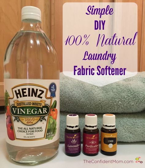 Simple DIY 100% Natural Laundry Fabric Softener Fabric Softener Recipe, Laundry Fabric Softener, Diy Fabric Softener, Homemade Fabric Softener, Young Living Essential Oils Recipes, Homemade Laundry Detergent, Diy Essentials, Homemade Laundry, Natural Laundry