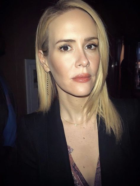 Sarah Paulson in 2022 Ahs Cast, Painting Famous, Sarah Paulson, Pretty Females, Fishing Charters, Evan Peters, Emma Roberts, Cate Blanchett, Woman Painting