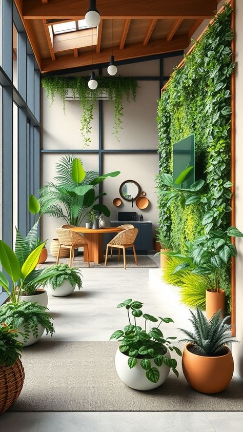 🌿 Excited for 2024 indoor gardening trends? Dive into sustainable practices, vertical gardening solutions, tech innovations, wellness garden ideas, diverse plant choices, community engagement, and home design integration! Let's cultivate beautiful indoor spaces together! 🌺 #IndoorGardening #2024Trends Home Gym With Plants, Plant Bookshelf, Wellness Garden, Vertical Gardening, Gardening Trends, Office Plants, Tech Innovation, Indoor Gardening, Sustainable Practices