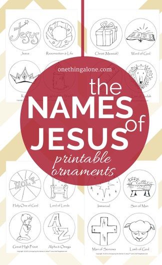 What a great idea! Coloring ornaments to help children learn about the names of Jesus as they prepare to celebrate His coming! Names Of Jesus Printable, Coloring Ornaments, Printable Ornaments, The Names Of Jesus, Jesus Printable, Jesse Tree, Ornaments For Kids, Christ Centered Christmas, Names Of Christ