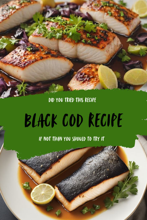 Perfectly baked black cod fillet with a soy-ginger glaze, garnished with green onions and sesame seeds, served on a white plate with a lemon wedge. Sablefish Recipes, Black Cod Recipe, Cod Recipe, Black Cod, Cod Recipes, Sauteed Vegetables, Quick Healthy, Weeknight Dinners, Easy Salads