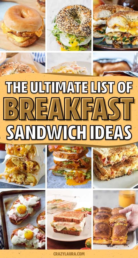 If you need a fast and easy breakfast recipe to take on the go... check out these super tasty breakfast sandwich recipe ideas to make next time you need a quick bite! Breakfast Sandwich Maker Recipes, Quick Breakfast Sandwich, Waffle Sandwich Breakfast, Sandwich Maker Recipes, Brunch Sandwich, Easy Breakfast Sandwich, Spicy Sandwich, Best Breakfast Sandwich, Breakfast Sandwich Maker