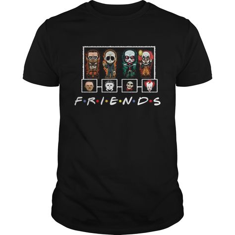 Friends Horror Movie Creepy Halloween Funny T-Shirt Check more at https://lespiaules.com/product/friends-horror-movie-creepy-halloween-funny-t-shirt/ Horror Movie Killers, Movie Killers, Movies Characters, Halloween Horror Movies, Friends Sweatshirt, Movie Tees, Horror Movie Characters, Friends Tshirt, Aesthetic Shirts